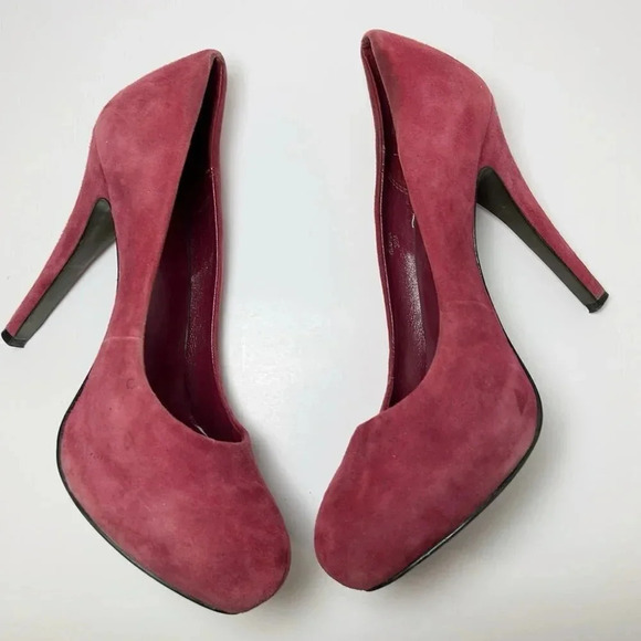 Ash Eloise Concealed Platform Dusty Rose Suede Court Shoe - Picture 7 of 13